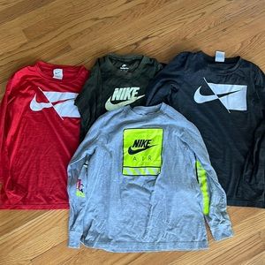 Boys Youth Medium All Long Sleeve Nike Tees